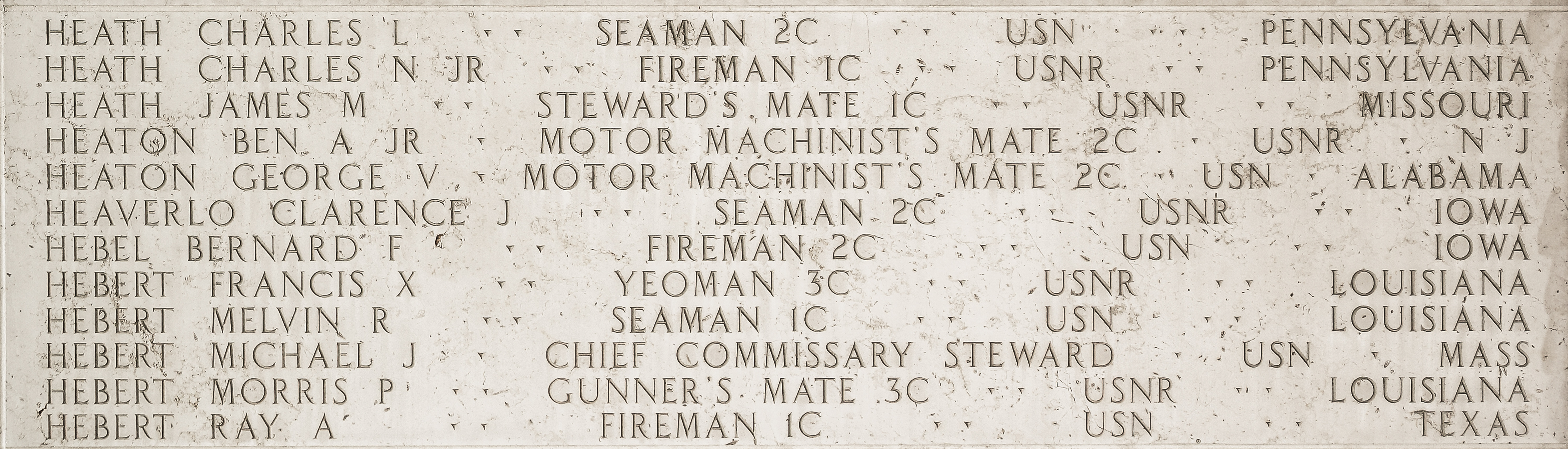 Charles N. Heath, Fireman First Class